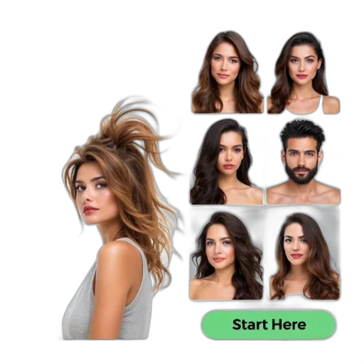 hair, concept art, photorealistic, green, earth tones, second, image, promotional transparent PNG cut-out