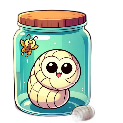 creature, animal, bottle, pixel art, concept art, inside, cozy, space transparent PNG cut-out