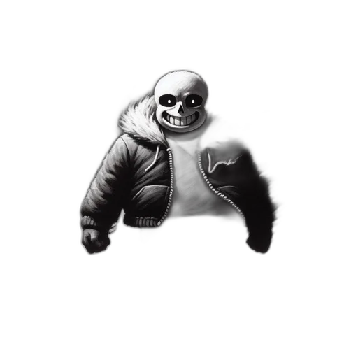 jacket, creature, mask, robot, concept art, pixel art, comic book art, pencil sketch transparent PNG cut-out