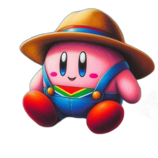 hat, animal, creature, weapon, concept art, watercolor, pixel art, vaporwave transparent PNG cut-out