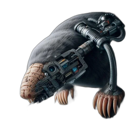 robot, creature, animal, weapon, concept art, 3d render, photorealistic, cyberpunk transparent PNG cut-out