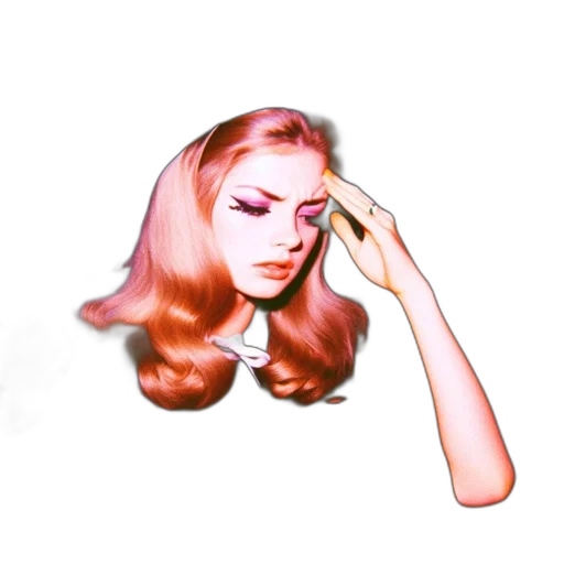 hair, face, crown, mask, vaporwave, photorealistic, 3d render, pixel art transparent PNG cut-out