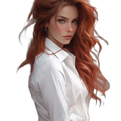 dress, face, jacket, hair, fantasy art, photorealistic, concept art, oil painting transparent PNG cut-out