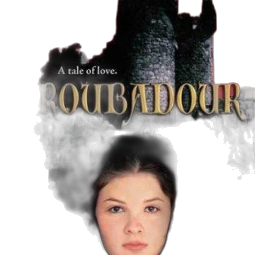 photorealistic, poster, troubadour, featuring, woman, face, against, castle transparent PNG cut-out