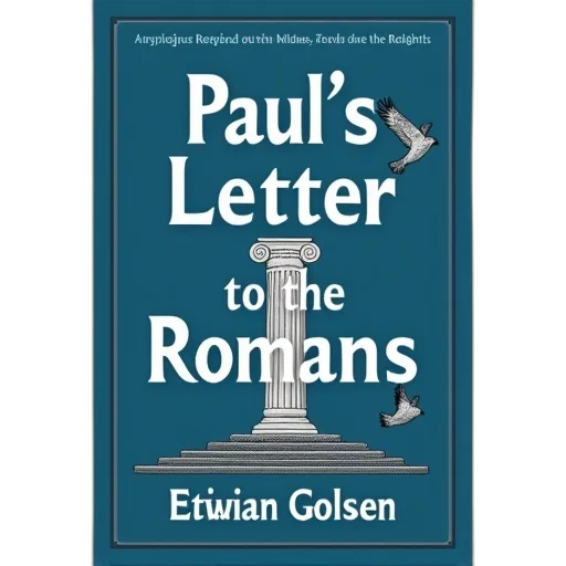 cover, book, paul, letter, romans, blue, background, featuring transparent PNG cut-out