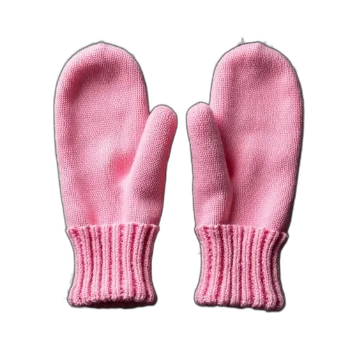 shoes, 3d render, pair, pink, knitted, gloves, placed, side transparent PNG cut-out