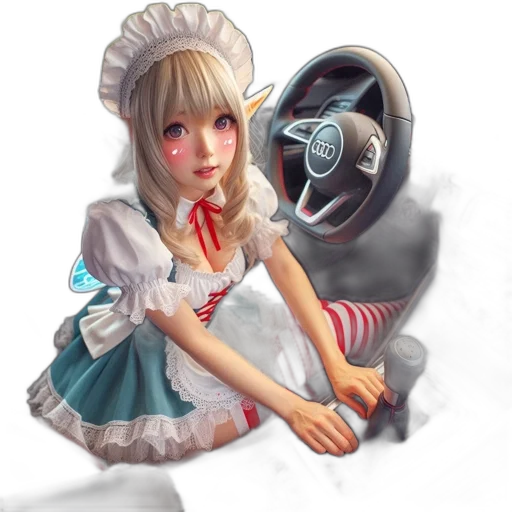 car, dress, staff, robot, photorealistic, concept art, fantasy art, anime transparent PNG cut-out