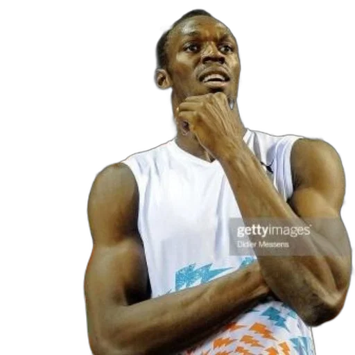 male, athlete, stands, track, his, arms, crossed, wearing transparent PNG cut-out