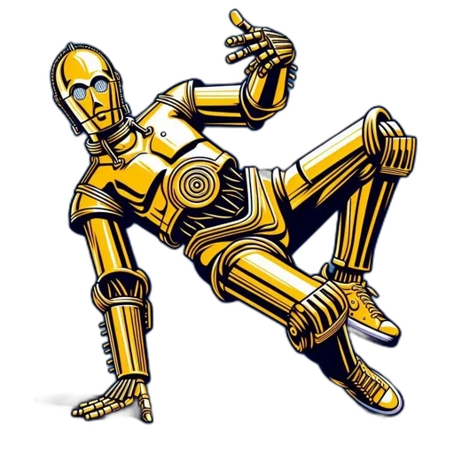 robot, staff, concept art, comic book art transparent PNG cut-out