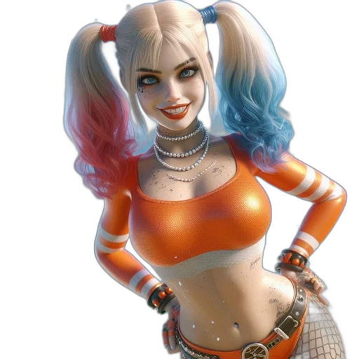 concept art, 3d render, fantasy art, comic book art, playful, character, blonde, hair transparent PNG cut-out