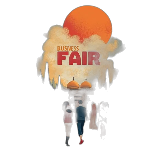 umbrella, poster, announcing, business, fair transparent PNG cut-out