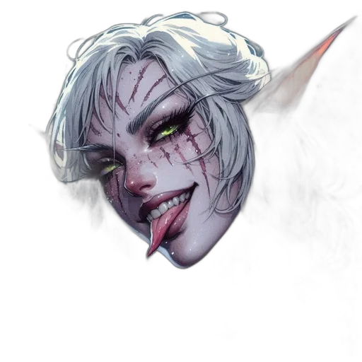 face, mask, creature, staff transparent PNG cut-out