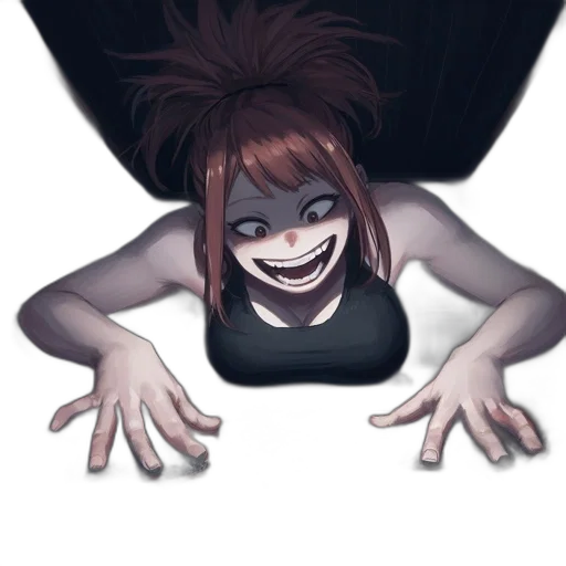 mask, creature, face, hair, concept art, anime, cartoon, comic book art transparent PNG cut-out