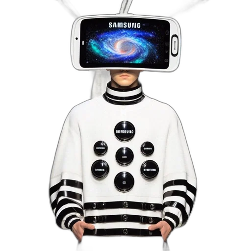 robot, jacket, creature, dress, concept art, cyberpunk, 3d render, outer space transparent PNG cut-out