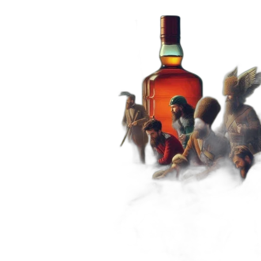 bottle, dragon, 3d render, concept art, photorealistic, oil painting, fire, snow transparent PNG cut-out
