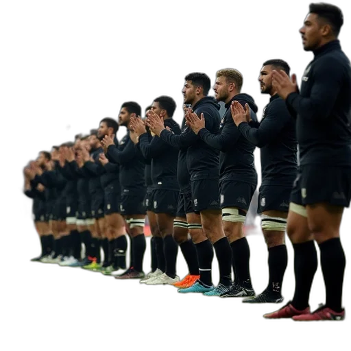 all, blacks, team, perform transparent PNG cut-out