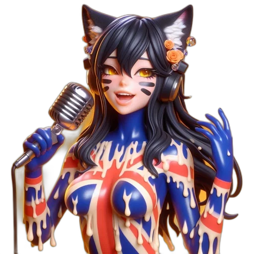 staff, concept art, cartoon, fantasy art, anime, animated, character, feline transparent PNG cut-out