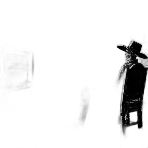 hat, robot, furniture, staff, concept art, comic book art, photorealistic, pencil sketch transparent PNG cut-out