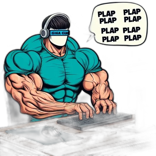 weapon, robot, comic book art, concept art, 3d render, cartoon, muscular, man transparent PNG cut-out