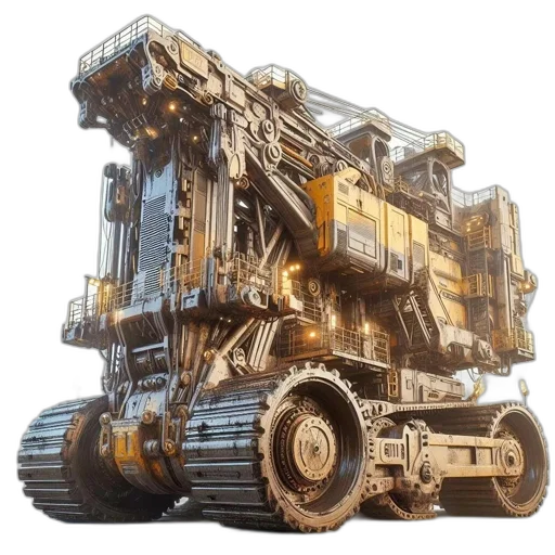 robot, weapon, car, concept art, 3d render, photorealistic, fantasy art, massive transparent PNG cut-out