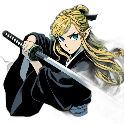 sword, staff, weapon, anime, concept art, fantasy art, cartoon, monochrome transparent PNG cut-out
