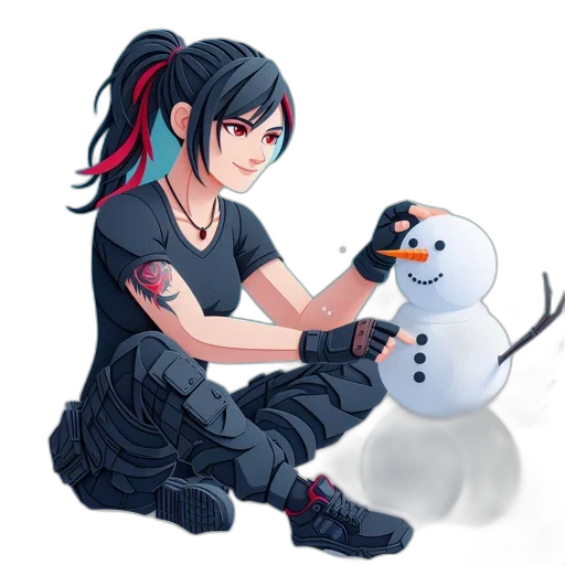 staff, weapon, robot, pixel art, concept art, anime, fantasy art, snow transparent PNG cut-out