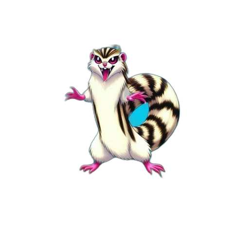 creature, animal, dragon, staff, concept art, vaporwave, pixel art, fantasy art transparent PNG cut-out