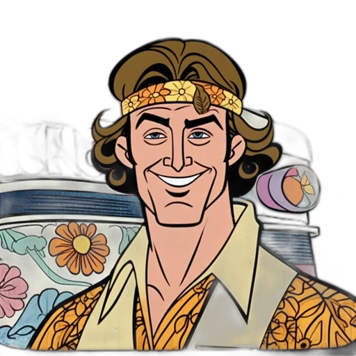crown, face, staff, cartoon transparent PNG cut-out