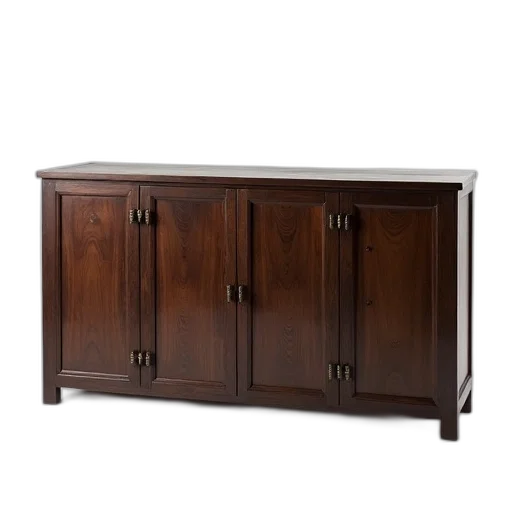 furniture, dark, brown, wooden, cabinet, flat, top, four transparent PNG cut-out