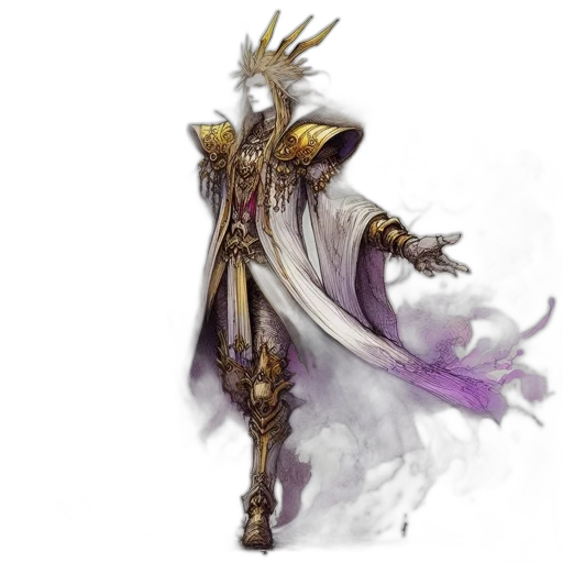 staff, sword, dragon, concept art, fantasy art, photorealistic, golden, dark transparent PNG cut-out