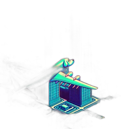 robot, weapon, dragon, staff, pixel art, concept art, 3d render, vaporwave transparent PNG cut-out