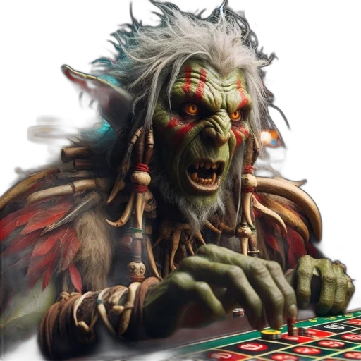 face, fantasy art, concept art, photorealistic, green-skinned, creature, fiery, red transparent PNG cut-out