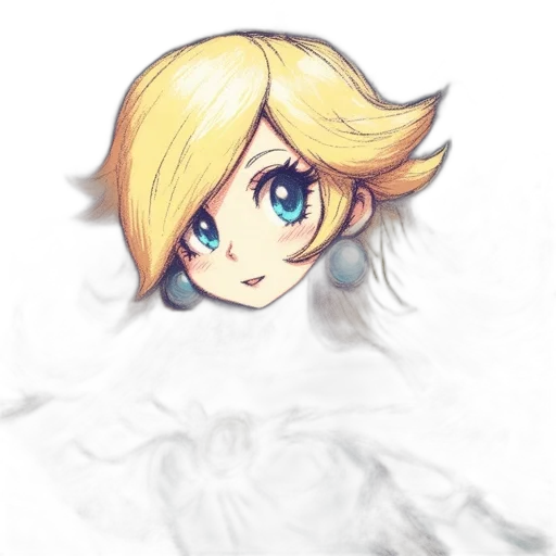 face, crown, hair, dress, watercolor, pixel art, anime, cartoon transparent PNG cut-out