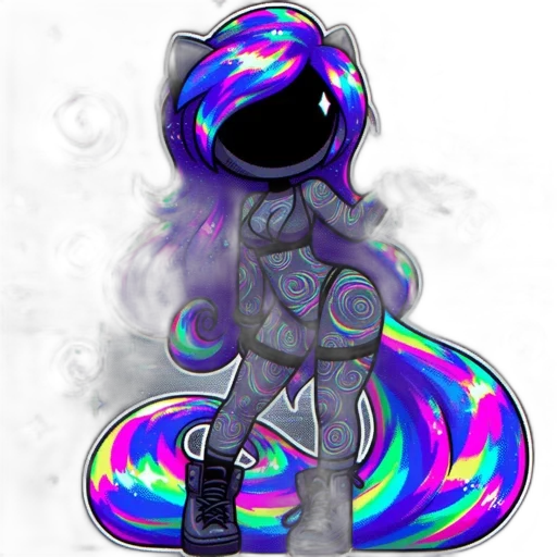 jacket, robot, staff, mask, vaporwave, pixel art, concept art, fantasy art transparent PNG cut-out
