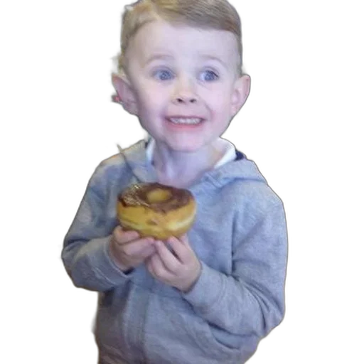 food, face, creature, animal, photorealistic, young, boy, gray transparent PNG cut-out