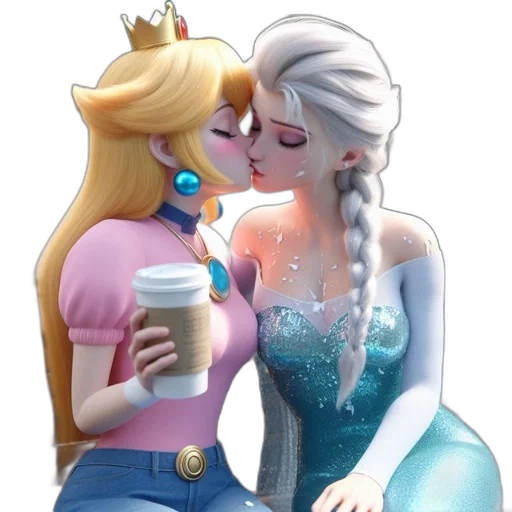 crown, concept art, 3d render, fantasy art, pixel art, snow, pastel, two transparent PNG cut-out