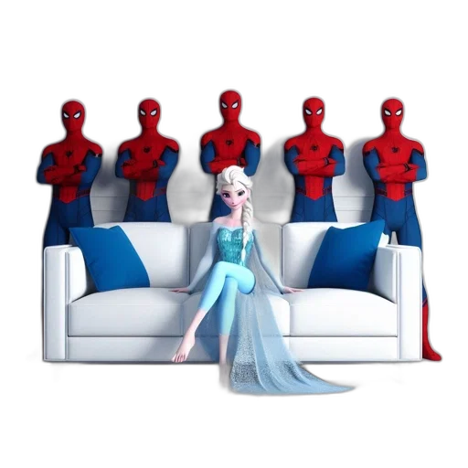 furniture, dress, concept art, comic book art, 3d render, cartoon, indoorspace, sparse transparent PNG cut-out