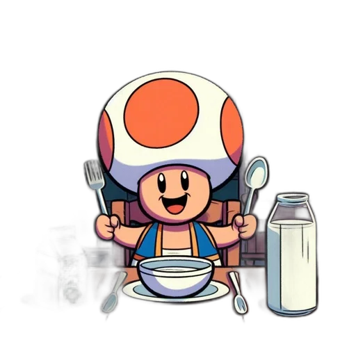 robot, food, concept art, pixel art, cartoon, comic book art, outer space, toad transparent PNG cut-out
