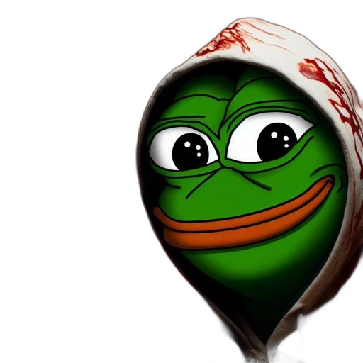mask, weapon, face, sinister, rendition, pepe, frog, wearing transparent PNG cut-out