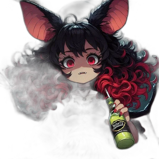 bottle, mask, dragon, creature, anime, concept art, watercolor, pixel art transparent PNG cut-out