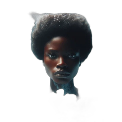 face, hair, creature, robot, concept art, photorealistic, fantasy art, comic book art transparent PNG cut-out