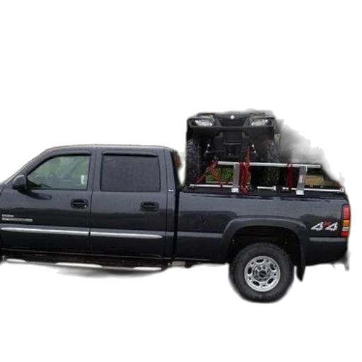 black, pickup, truck, 4x4, back, parked, front, two transparent PNG cut-out