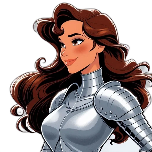 robot, comic book art, cartoon, concept art, pixel art, woman, metallic, armor transparent PNG cut-out