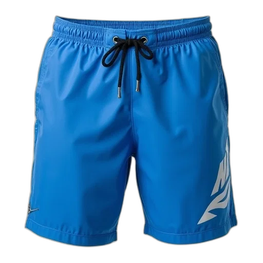 blue, pair, athletic, shorts, white, logo, left, leg transparent PNG cut-out