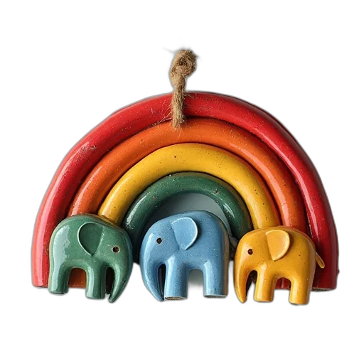 jewelry, umbrella, hat, crown, 3d render, colorful, rainbow, ornament transparent PNG cut-out