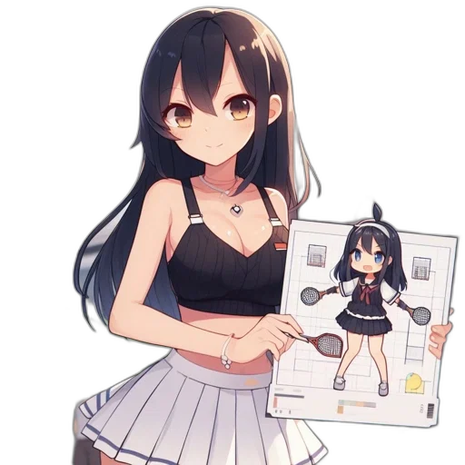 dress, weapon, staff, creature, anime, pixel art, cartoon, concept art transparent PNG cut-out