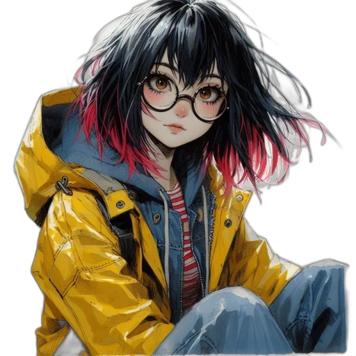 jacket, face, hair, mask, anime, photorealistic, concept art, comic book art transparent PNG cut-out