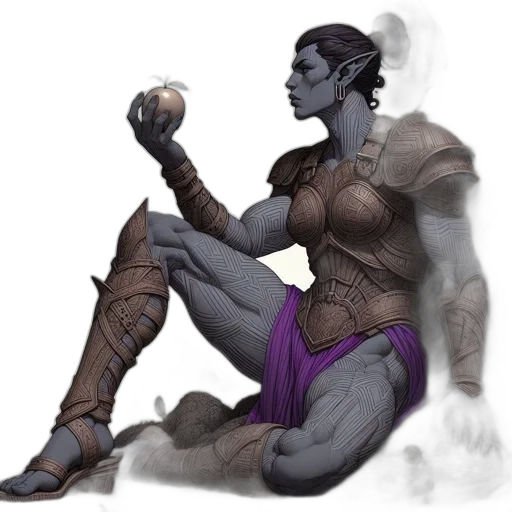 staff, fantasy art, concept art, comic book art, watercolor, dark, blue, monochrome transparent PNG cut-out