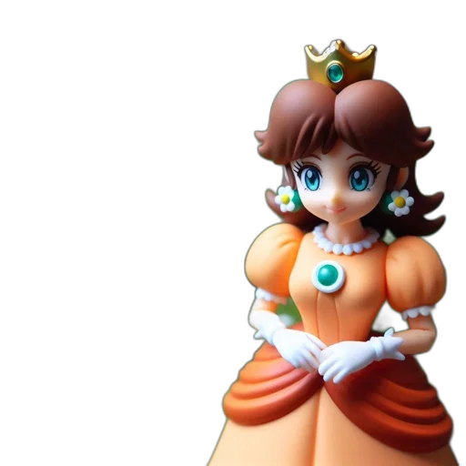 crown, dress, staff, 3d render, concept art, pixel art, anime, figurine transparent PNG cut-out