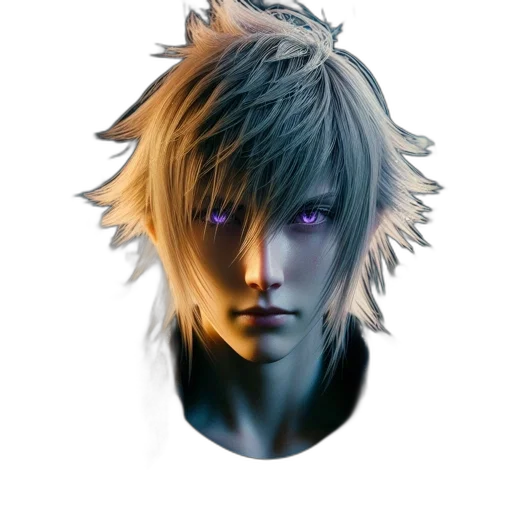 face, mask, hair, concept art, photorealistic, fantasy art, 3d render, dark transparent PNG cut-out